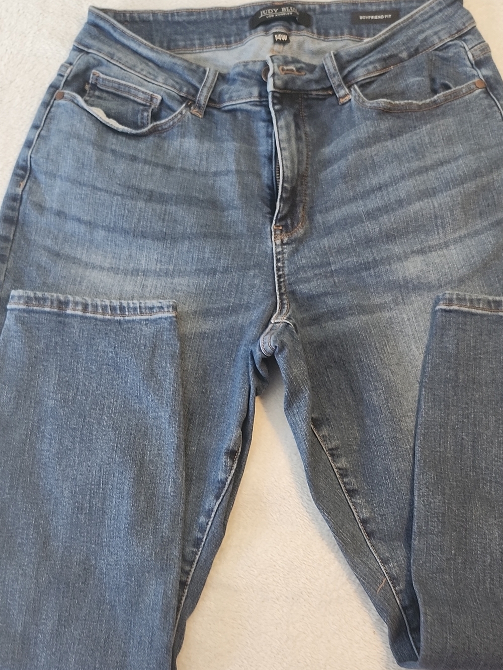 Judy Blue 14W Boyfriend Jeans Medium Wash Stretch
